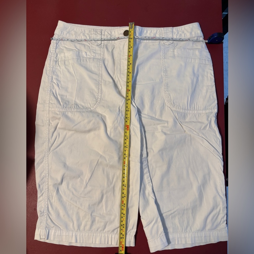 Crisp White Casual Shorts
